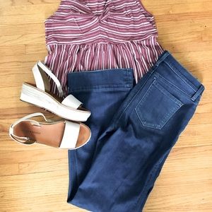 LOFT wide leg high rise trousers